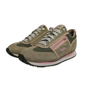 Kangaroos Lotus Style 29 Suede Mesh Zip Pocket Sneakers